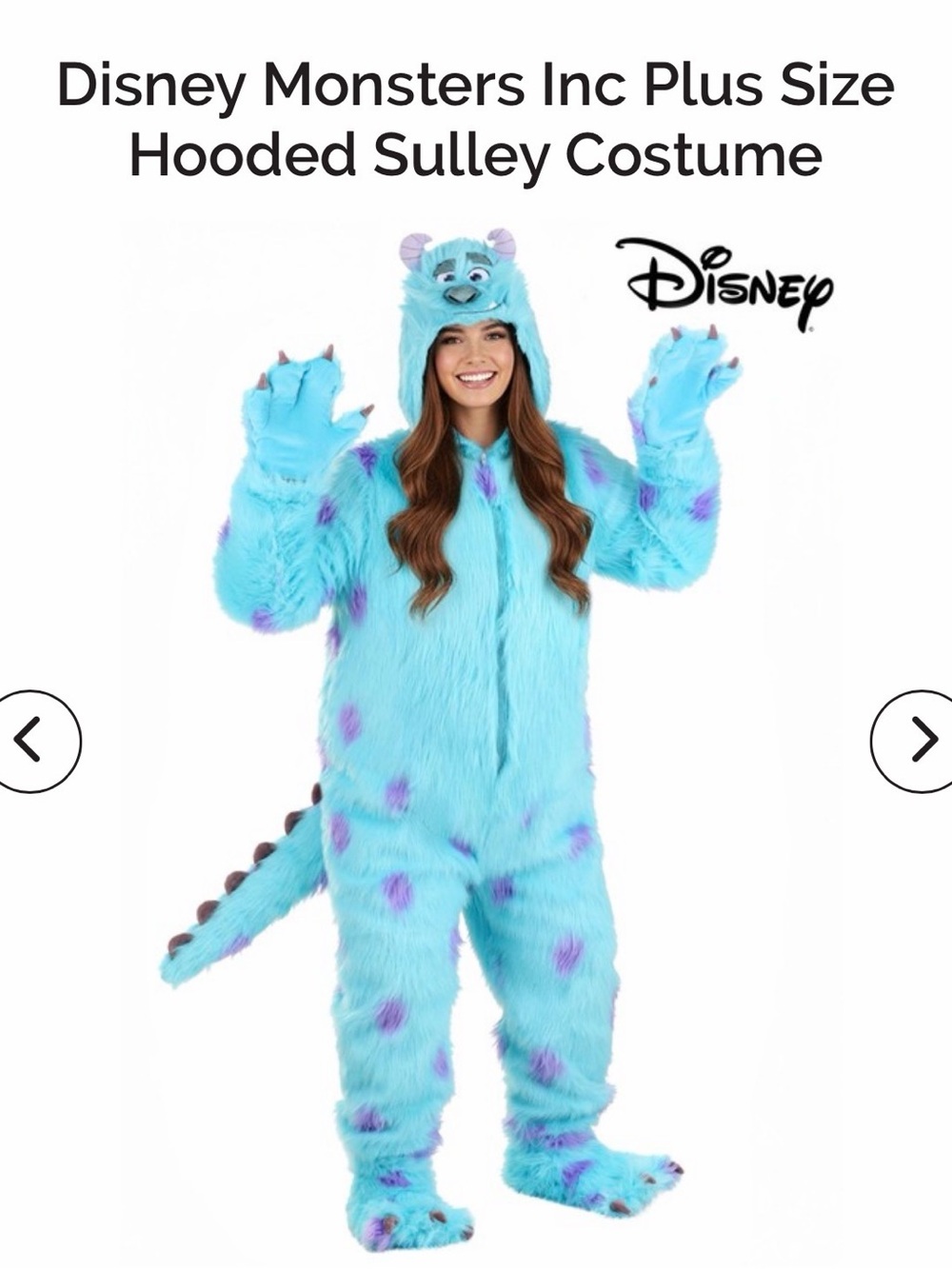 Disney Sulley-Inspired Teal and Purple Faux Fur Costume